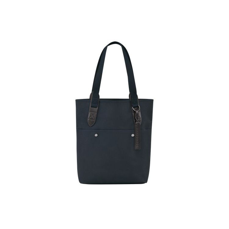 Borse A Mano Longchamp In Saldo Donna Tote Tela Blu Marino